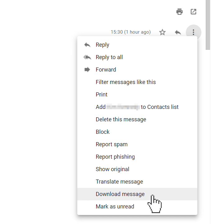 Downloading emails from Gmail