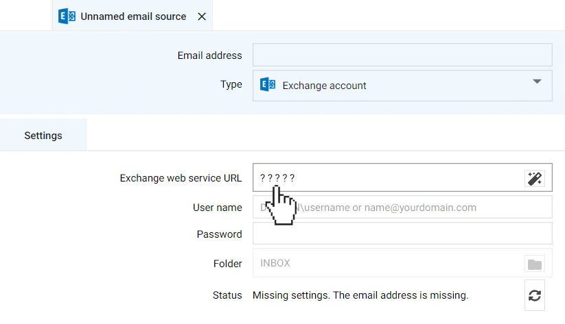 what is the EWS URL in email parser