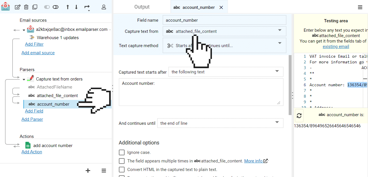 parsing from a pdf file