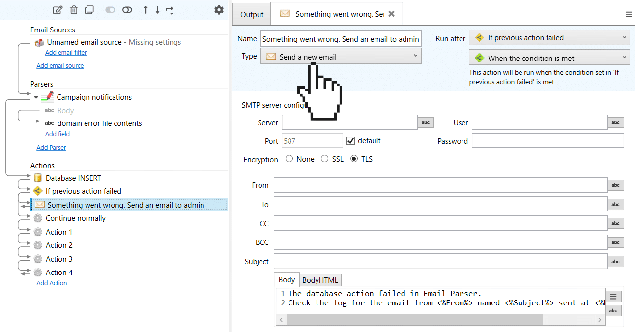 Detecting when a action works fine